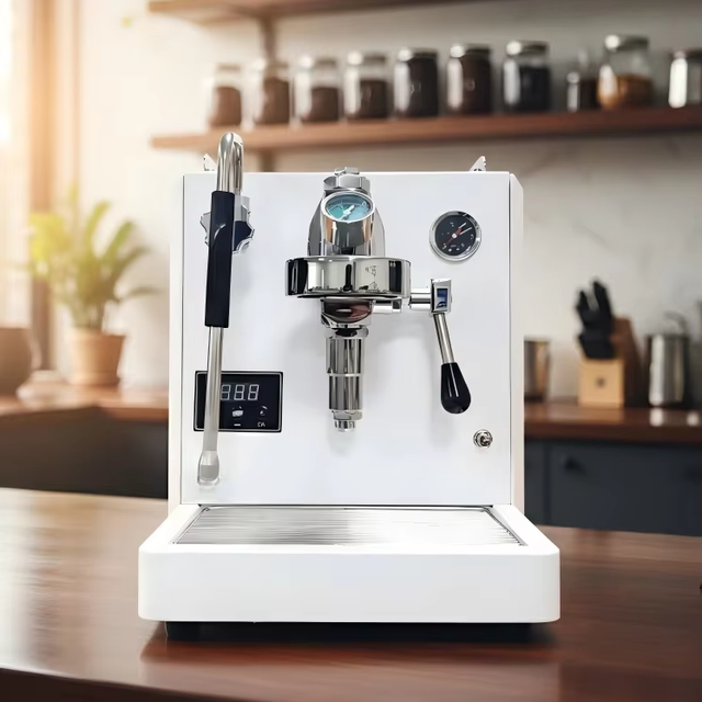 Professional Stainless Steel E61 Espresso Coffee Machine Dual Boiler PID Control Brew System Hot Water System 9 Bars Pressure