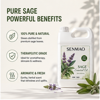 L'huile de sauge est un extrait végétal naturel pur aux propriétés antibactériennes et purifiantes, idéale pour l'aromathérapie et le bien-être.