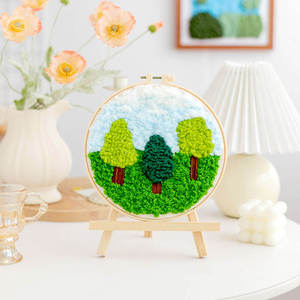 Kit de bordado DIY con aguja perforadora para principiantes: Posavasos de musgo con instrucciones fáciles para decoración del hogar al por mayor - Product Image 6
