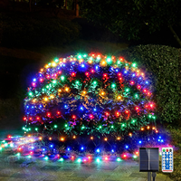 Lampe de pêche solaire YN Starlight 1,5m x 1,5m rechargeable avec télécommande 8 modes IP44 intérieur/extérieur Noël