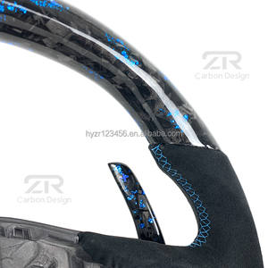 Volant en suède et fibre de carbone forgée personnalisé pour Toyota 29 <span class=keywords><strong>Db</strong></span> A90 Gr Supra avec affichage LED et palettes de changement de vitesse - Product Image 4