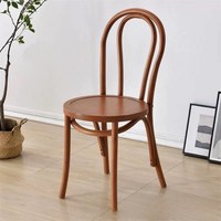 Chaise de salle à manger en bois massif de style américain, pour usage domestique, luxe léger, minimaliste, hôtel, chaise vintage Sonnet, chaise en rotin tressé