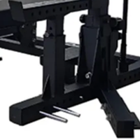 Rack de squat en métal robuste de qualité commerciale avec banc intégré, cadre en fonte, stable, sûr et solide pour l'entraînement de force du corps entier