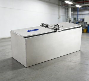 Boîte à outils latérale pour camion en aluminium robuste avec serrure 60 x 18 x 18 pouces - <span class=keywords><strong>Coffre</strong></span> <span class=keywords><strong>de</strong></span> <span class=keywords><strong>rangement</strong></span> pour camionnette tout-terrain/<span class=keywords><strong>remorque</strong></span> étanche - Product Image 5