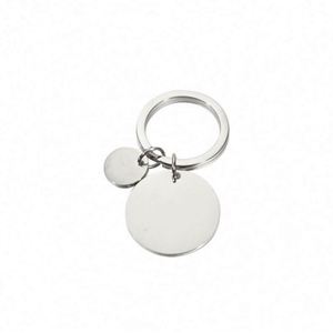 Divertido Llavero de Metal en Blanco Personalizable con Código QR, Nombre, Disco Redondo sin Terminar, Etiquetas DIY, Grabado Láser, Llavero en Blanco - Product Image 3