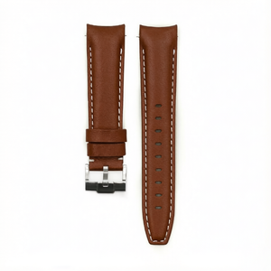 Bracelet de montre en cuir personnalisé de haute qualité avec logo, surpiqûres noires et blanches, bracelet de remplacement en cuir véritable, fabricant en gros - Product Image 4