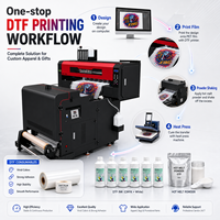 Imprimante DTF compacte A2 KONGKIM XP600 KK-700A à double tête avec recyclage automatique de la poudre pour l'impression sur film PET