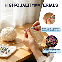 Marqueurs de mailles ronds en métal de 9 mm, 100 pièces - Anneaux de verrouillage durables pour le tricot, le crochet et la couture, vente en gros avec logo personnalisé