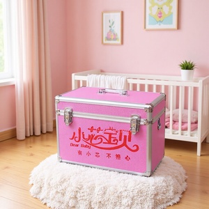 Baby Storage Box Aluminum Alloy Large Square Type With Printing Logo For Nursery Organization - Product Image 1