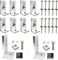 Support de fixation en L pour panneaux solaires photovoltaïques 5kW 10kW 15kW, système de montage en alliage d'aluminium pour toit métallique