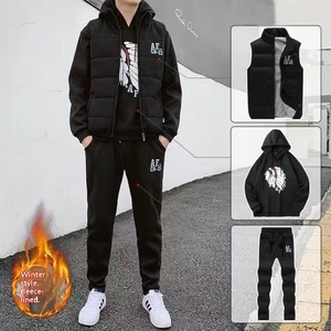 <span class=keywords><strong>Tuta</strong></span> Sportiva Invernale da <span class=keywords><strong>Coppia</strong></span> con Fodera in Pile, Stile Coreano, con Cappuccio, Gilet e Pantaloni, Set Tre Pezzi Trendy - Product Image 3