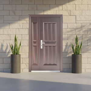 TECHTOP <span class=keywords><strong>Porte</strong></span> principale extérieure moderne en fer métallique Autre <span class=keywords><strong>porte</strong></span> pour la maison <span class=keywords><strong>Entrée</strong></span> principale d'<span class=keywords><strong>entrée</strong></span> principale <span class=keywords><strong>de</strong></span> sécurité <span class=keywords><strong>Porte</strong></span> en acier avec serrure - Product Image 1