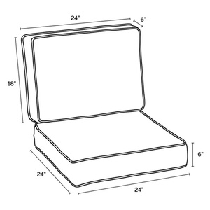 Funda de Tela de Poliéster Impresa Personalizada <span class=keywords><strong>para</strong></span> Exteriores, Cojín de Asiento Profundo <span class=keywords><strong>para</strong></span> Sofá de Alta Resistencia con Cojín de Respaldo - Product Image 4