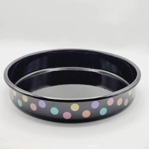 Esmalte azul rectangular para restaurante de 28cm, diseño decorativo personalizado, bandeja para hornear de carnicero para servir comida grande para asar - Product Image 5