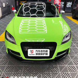 <span class=keywords><strong>Film</strong></span> vinyle brillant vert pomme pour accessoires automobiles, 1,52*17m, <span class=keywords><strong>film</strong></span> de protection pour voiture avec canaux d'air - Product Image 3