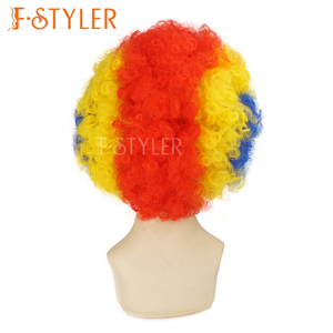 FSTYLER Hommes Afro <span class=keywords><strong>Perruque</strong></span> Crépus Bouclés <span class=keywords><strong>Perruque</strong></span> Bob Coloré Cheveux Vente En Gros En Vrac Femmes Fans Fête Festival <span class=keywords><strong>Carnaval</strong></span> Perruques - Product Image 3