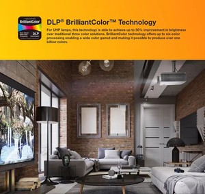 Projecteur Optoma HD28EH haute luminosité, résolution native 1080p, 4000 lumens ANSI, DLP, home cinéma, projecteur HDR10, Full 3D, projecteur de jeu - Product Image 4