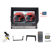 Moniteur AHD IPS 7 pouces 700 nit | Enregistrement DVR H.264 | Écran partagé 2 voies | Prise d'aviation 4 broches pour ambulance et fourgon frigorifique E-MARK