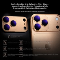 Protection d'objectif d'appareil photo magnétique fiable pour 17 Pro Max, verre optique 9H Ultra-HD, nano-revêtement 28 couches, usage quotidien
