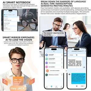 M02XP 4K HD Smart <b>Glasses</b> 800W HD <b>Camera</b> EIS Anti-Shake Shooting IP54 Waterproof AI Dialogue Translation Smart <b>Glasses</b> Men Women - Product Image 5