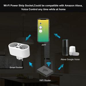 TY-FR-type-<b>C</b> Tuya WiFi Smart Plug16A EU Smart Dual <b>Socket</b> Type <b>C</b> <b>USB</b> Port With Power Monitoring Timing Function - Product Image 5