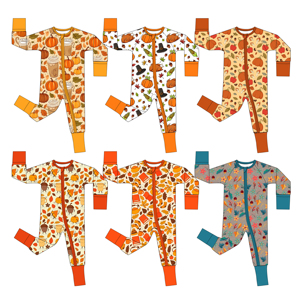 Weiwei卸売竹パジャマファミリー双方向ジッパー幼児ロンパー竹長袖ベビーパジャマRtsミステリーボックス - Product Image 2