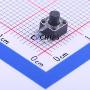 K2-1109DE-D4SW-01 Tactile Switch Through hole Component THT Switch Single Pole Single Throw Round Button 2.5N Right Angle Insert - Product Image 1