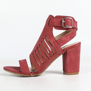 Summer Heeled Sandals Peep <b>Toe</b> Block Heel Mid Heel Breathable Buckle Strap Microfiber Leather Lining Solid Pattern Elegant - Product Image 5