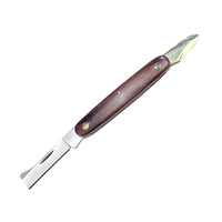 Coupeur de greffage de jardin professionnel couteau d'élagage pliable en acier inoxydable manche en bois outil de couteau utilitaire personnalisable OEM