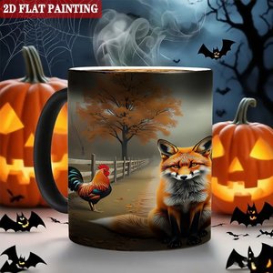 Mug cadeau créatif et original, noir givré, 11 oz, céramique, changeant de couleur à la chaleur, tasse à boire quotidienne - Product Image 6
