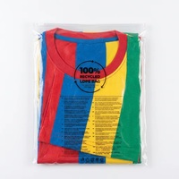 Sac en plastique recyclé transparent de qualité supérieure, auto-adhésif, avec impression de logo, pour emballage personnalisé de t-shirts