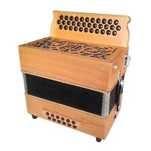 Accordéon à boutons diatonique en bois naturel, 23 boutons, 8 basses, accordéon professionnel, instrument de musique folklorique - Product Image 1