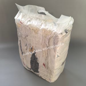 Trapos de Algodón Blancos para Taller IMPA 232906, 10 kg, Trapos de Algodón Blancos Estampados, Trapos de Algodón de Camiseta Blancos para Limpieza - Product Image 1