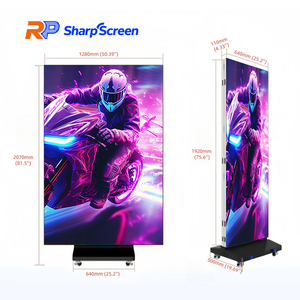 Écran LED pliable 1280x1920mm P2 P2.5, contrôle WiFi, affichage numérique portable pour publicité extérieure, animation pour magasin - Product Image 4