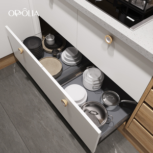 OPPOLIA Set Completo di Cucina Bianco in MDF Laccato Lucido, Design Moderno, Mobili da Cucina a Parete Prodotti in Cina E0 - Product Image 3