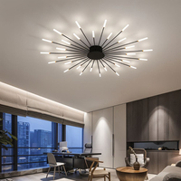 Plafonniers nordiques de lustre de bande en métal de lumière pendante moderne de LED pour le salon