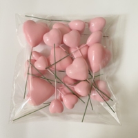 Fausses boules or argent rouge bleu rose en forme de coeur, décoration de gâteau d'anniversaire, fournisseurs, 20 pièces/sac