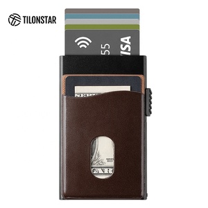 TILONSTAR TVC305 Newest Styles Designs Leather Credit <b>Card</b> Clip Men ID <b>Card</b> <b>Holder</b> Case Custom Aluminum Wallet <b>Card</b> <b>Holders</b> - Product Image 5