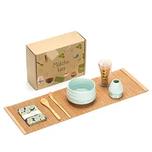 Estick Japanese Bamboo Matcha Tea Set Ceremonial Grade Matcha Kit Gift Box Starter Set For Mixing Powder