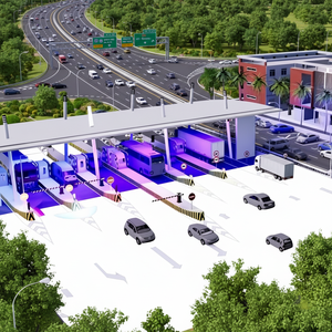 Lector RFID de alta velocidad con alcance de 30 m, sistema automático de barrera para peaje y estacionamiento, sistema electrónico de cobro de peaje en carreteras - Product Image 1