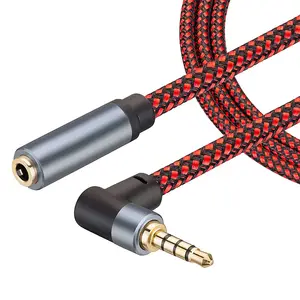 Xput 90 Degree Auxiliary Cable Microphone 3.5 mm 3.5mm Audio Cable Male To Female Aux Cord Headphone Jack Adapter Audio