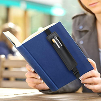 Estuche para bolígrafo ajustable de alta calidad, funda para bolígrafo de cuero PU, portalápices con banda elástica