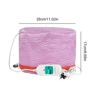 Gorro calefactor para salón de belleza, <span class=keywords><strong>tratamiento</strong></span> térmico, vaporizador, cuidado del cabello, sombreros para mujeres, Spa en casa, gorro térmico para nutrir el cabello, UE/Reino Unido - Product Image 6