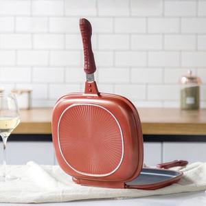 Sartén de parrilla doble a precio barato, sartén de doble cara, sartén de aluminio, sartén doble, utensilios de cocina - Product Image 4