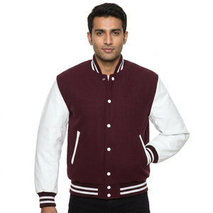 Custom Adult and Youth Wool Varsity Jacket Hot Sell Baseball Multiple Color With Wool Long Sleeves Varsity Jacket For <b>Men</b> - Product Image 1