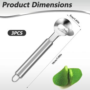 Éplucheur manuel en acier inoxydable pour <span class=keywords><strong>cactus</strong></span>, cuillère à éplucher, couteau à nouilles pour la préparation de nouilles fraîches et outils de pâcificage des pâtes - Product Image 2
