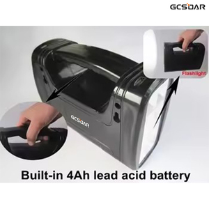 Système d'énergie solaire domestique GCSOAR RS-18N 3W/9V avec panneau solaire en silicium polycristallin, câble de 5 m, batterie au plomb-acide CE, autonomie de 3 heures, RS-18N Inte - Product Image 4