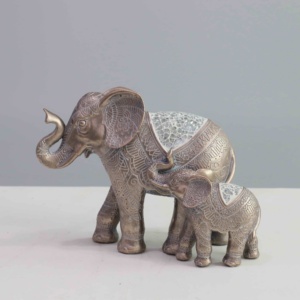 Estatua de elefante blanco acogedor, estatuas de elefante indio de resina, estatua de animal de bronce - Product Image 4