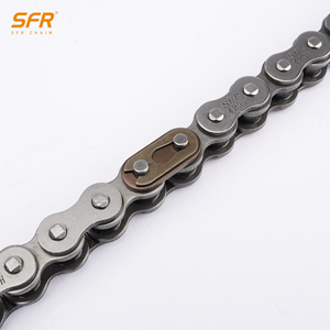 Chaîne de moto SFR New 420 pour Prilia <span class=keywords><strong>SX</strong></span> 50/ Monkey <span class=keywords><strong>125</strong></span> 45 #   Acier certifié ISO 9001, placement arrière, silencieux, résistant à l'usure - Product Image 2