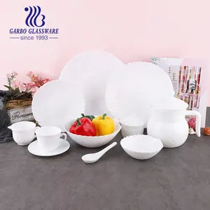Simple design white opal glass mug for coffee tea milk drinking home restaurant use tableware China manufacture glass mugs